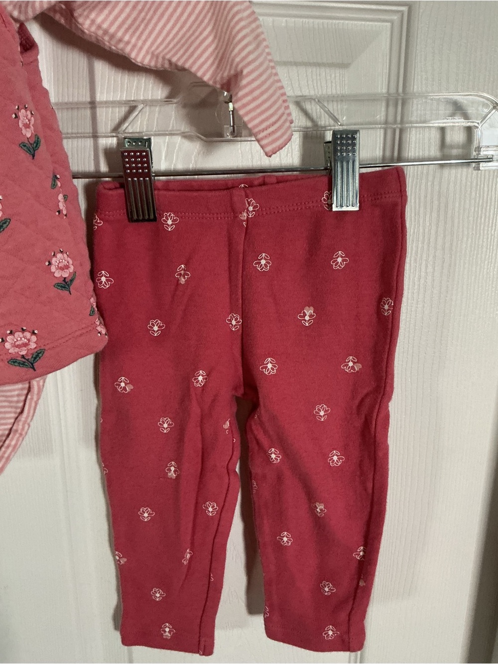 Carters Three-Piece Pink Floral Baby Set - Picture 3 of 8